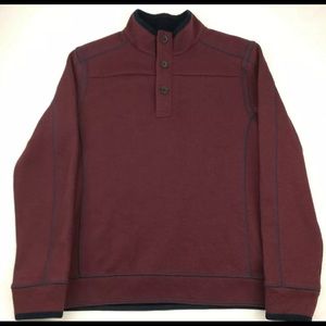 Carbon to Cobalt 6 points Burgundy pullover sweater Corduroy Trim